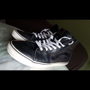 Black Leather Vans